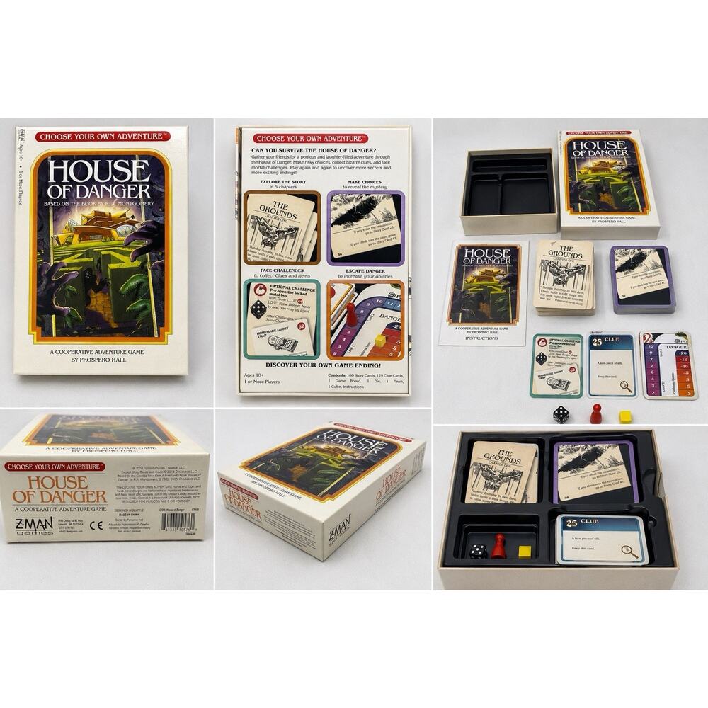 Choose Your Own Adventure House of Danger Board Game Z-Man Complete